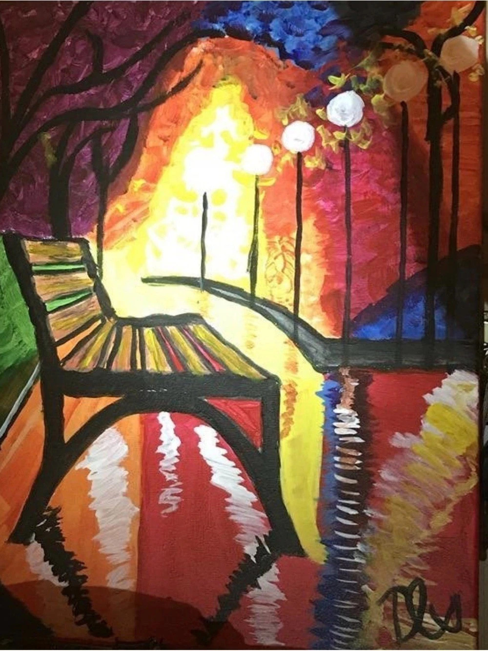 Fall In The Park original painting